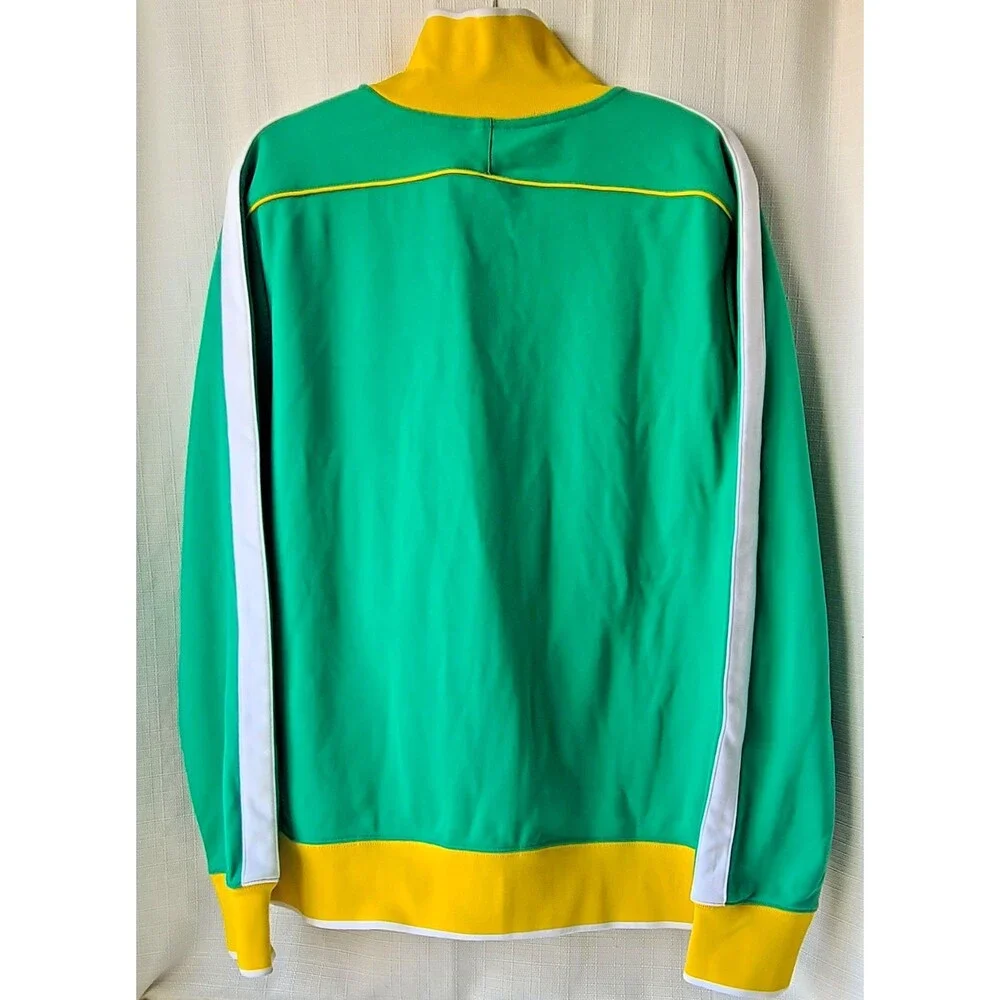 Nike Sportswear Mens Large Track Jacket Green Yellow Full Zip NWT 2009 370404
